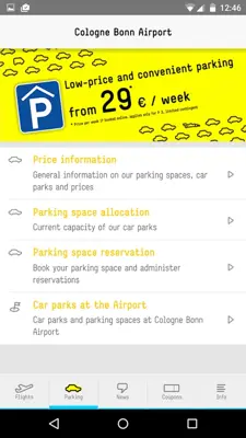 Cologne Bonn Airport android App screenshot 2